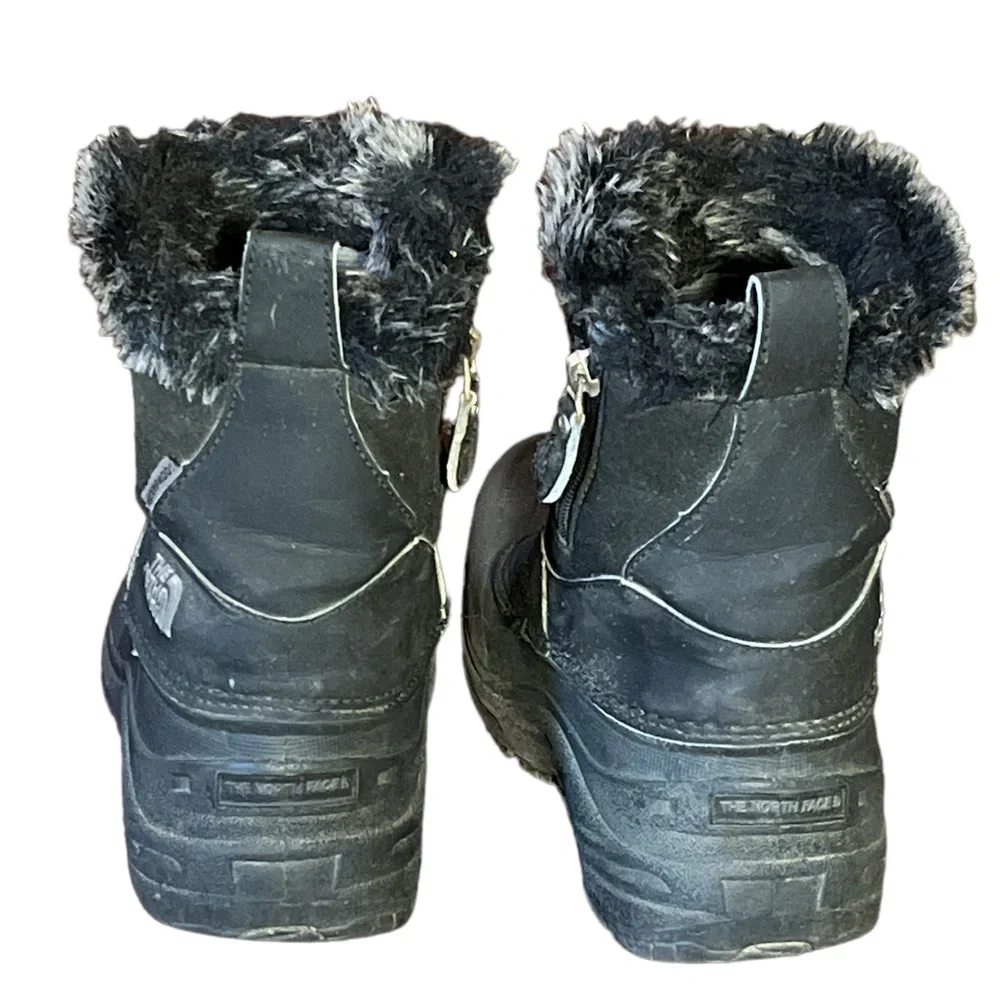 THE NORTH FACE GIRLS GREENLAND BLACK SIDE ZIP WATERPROOF BOOT PRE LOVED (4)